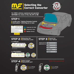 MagnaFlow Conv Univ 2.5inch/2inch Single/dual