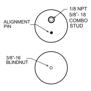 Firestone Ride-Rite Replacement Bellow 267C (For Kit PN 2361/2384/2430/2350/2458/2377) (W217606397)