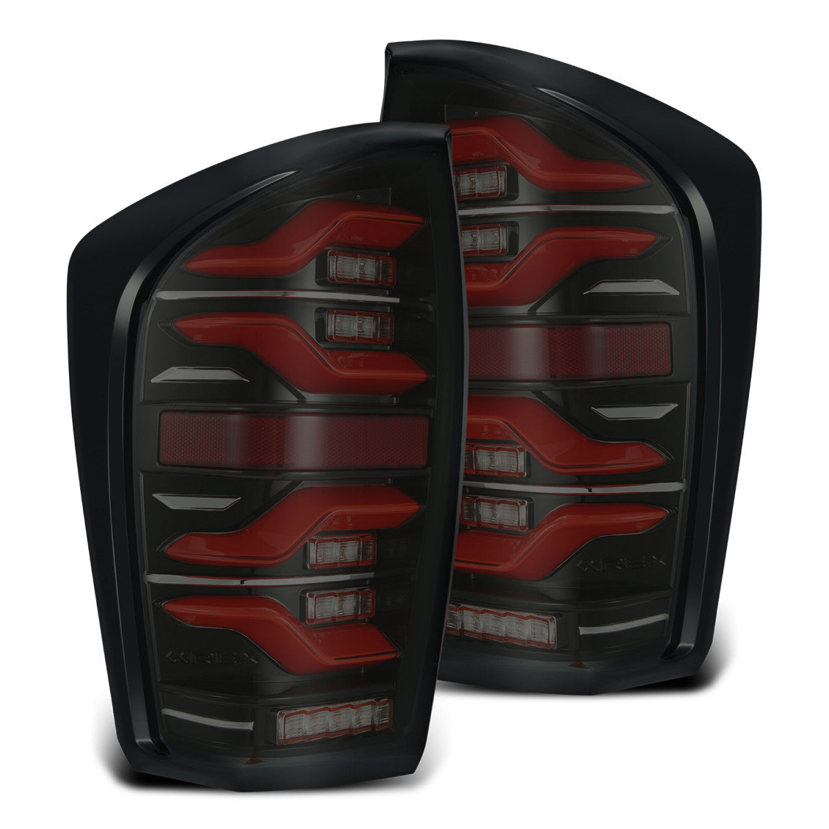 16-22 Toyota Tacoma LUXX-Series LED Tail Lights Black-Red