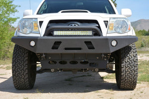 DV8 Offroad 05-15 Toyota Tacoma Front Bumper Winch Ready - Black Powdercoat