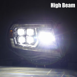 AlphaRex 05-11 Toyota Tacoma NOVA LED Projector Headlights Plank Style Alpha Black w/Activ Light/DRL